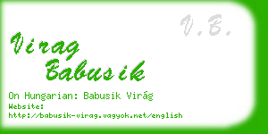 virag babusik business card